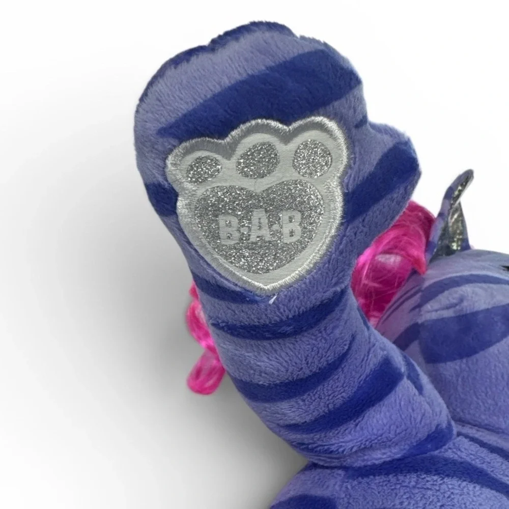 Build-A-Bear Honey Girls Teegan Purple Tiger Cat Pink Hair 18